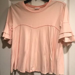 Ruffle sleeve top